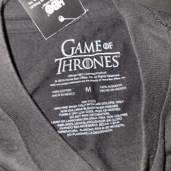 NWT Game of thrones medium black short sleeve shirt - Picture 5 of 5